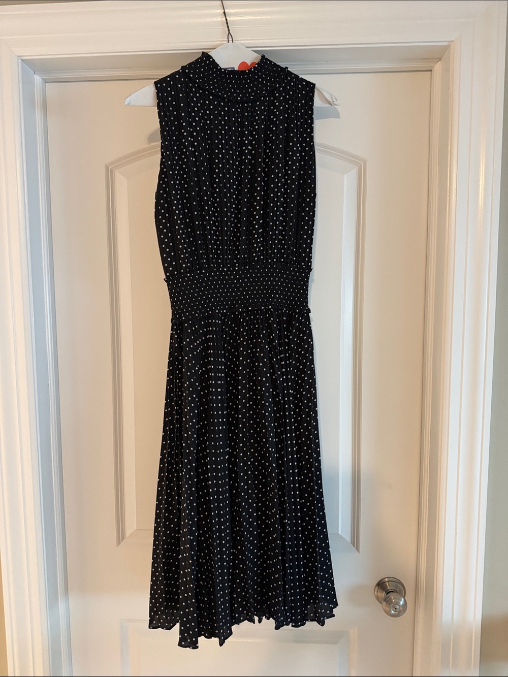 Black Polka Dot Sleeveless Dress